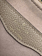 LV Boulogne PM 29cm Gray Cream Embossed Cowhide GHW