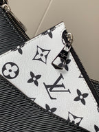 LV Hopscotch Bag 25cm Black Grained Epi Cowhide Sliver HW