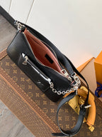 LV Hopscotch Bag 25cm Black Grained Epi Cowhide Sliver HW