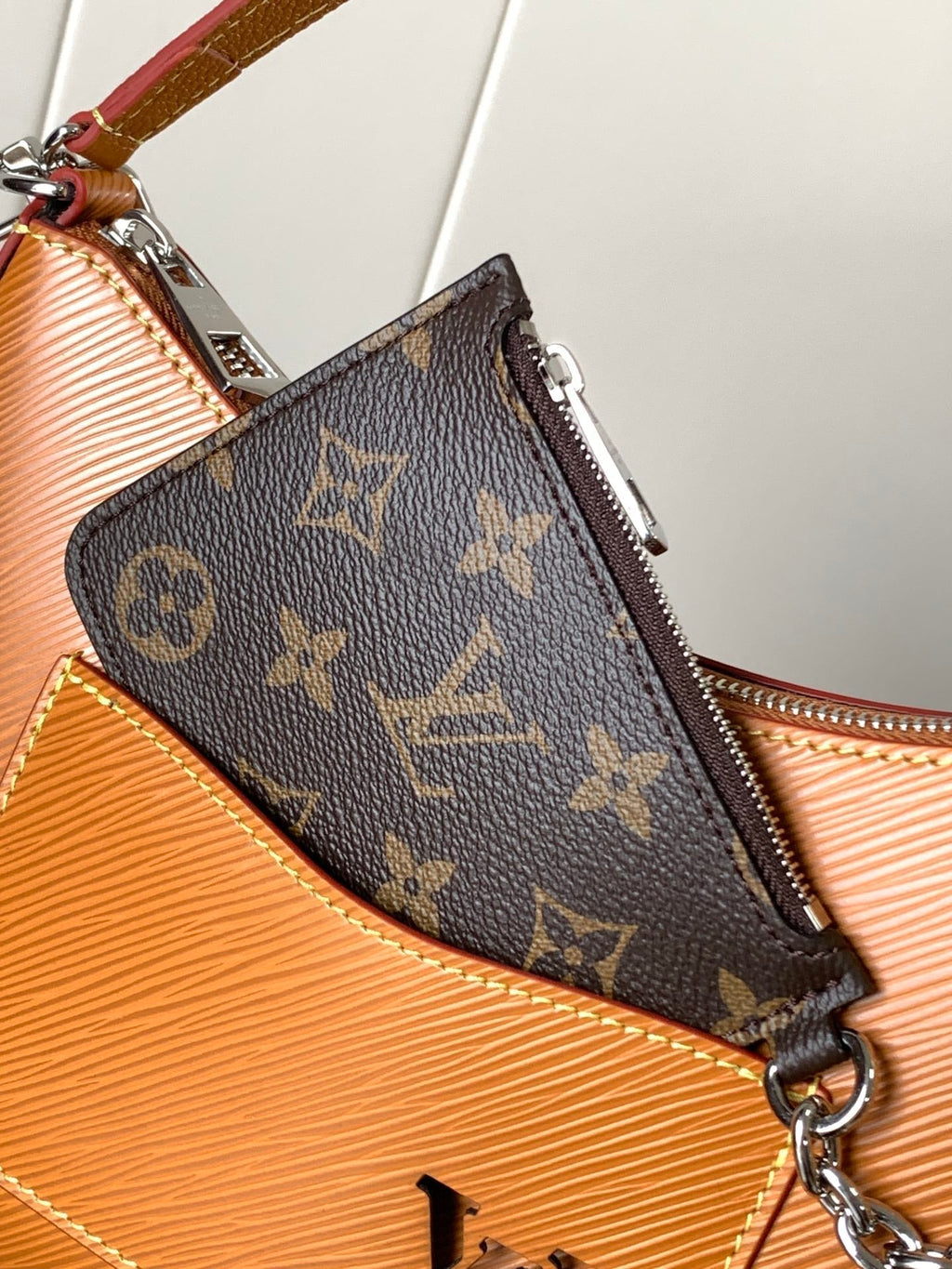 LV Marelle 25cm Caramel Epi Grain Cowhide Metal HW