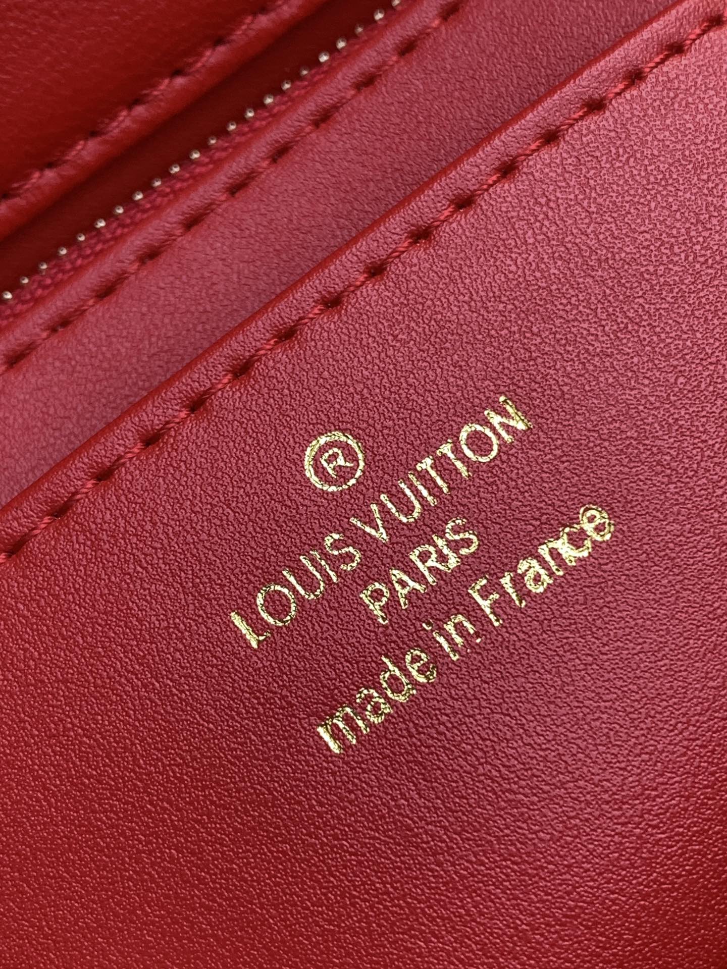 LV GO-14 MM 23cm Red Lambskin GHW