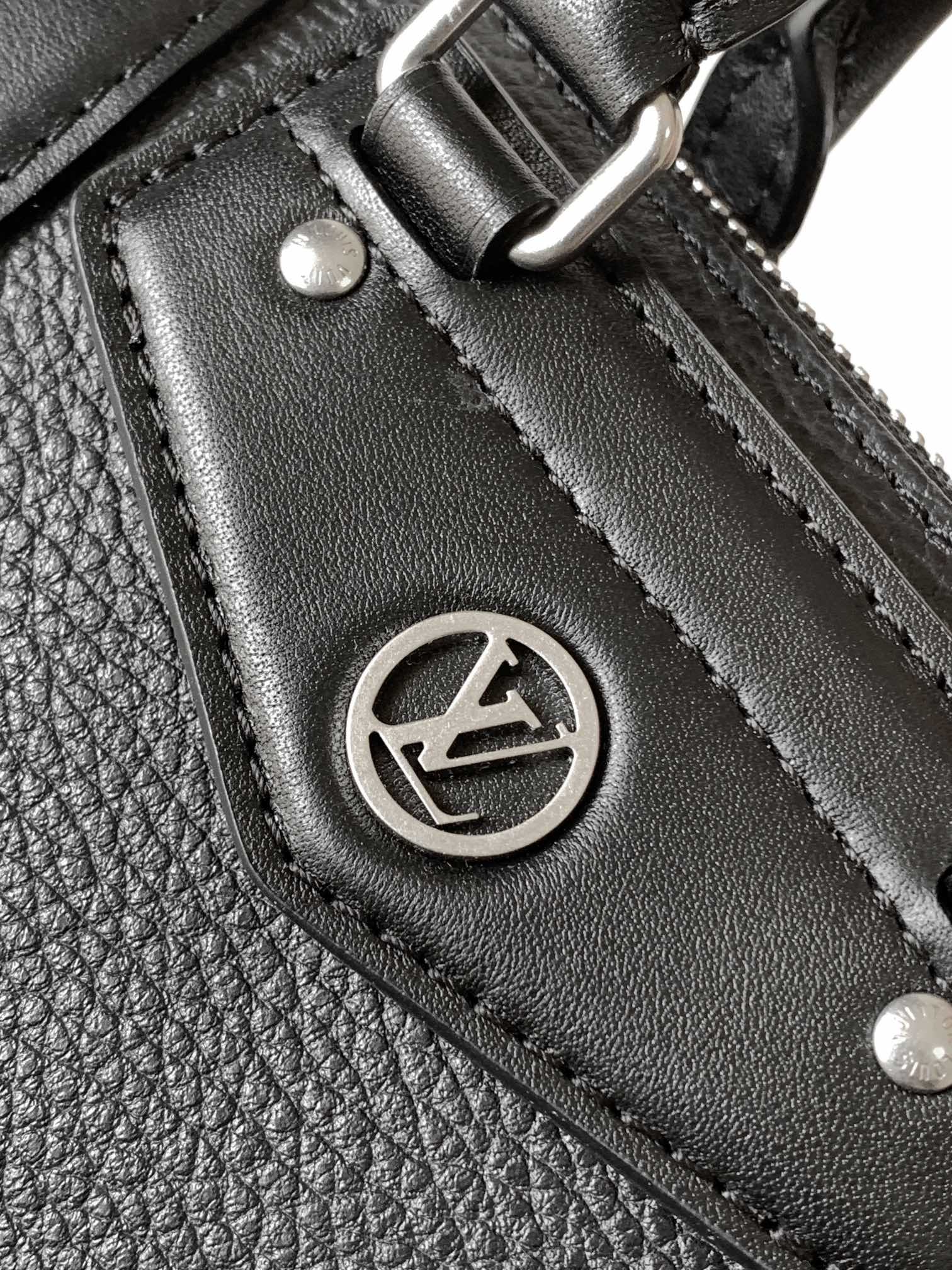 LV Nano LV Biker 23cm Black Sheepskin & Cowhide Metal