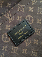 LV Nano LV Biker 38cm Black Light Gray Sheepskin & Cowhide Metal