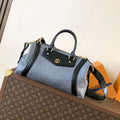 LV Nano LV Biker 38cm Black Light Gray Sheepskin & Cowhide Metal