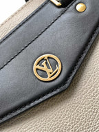 LV Nano LV Biker 38cm Black Beige Sheepskin & Cowhide Metal