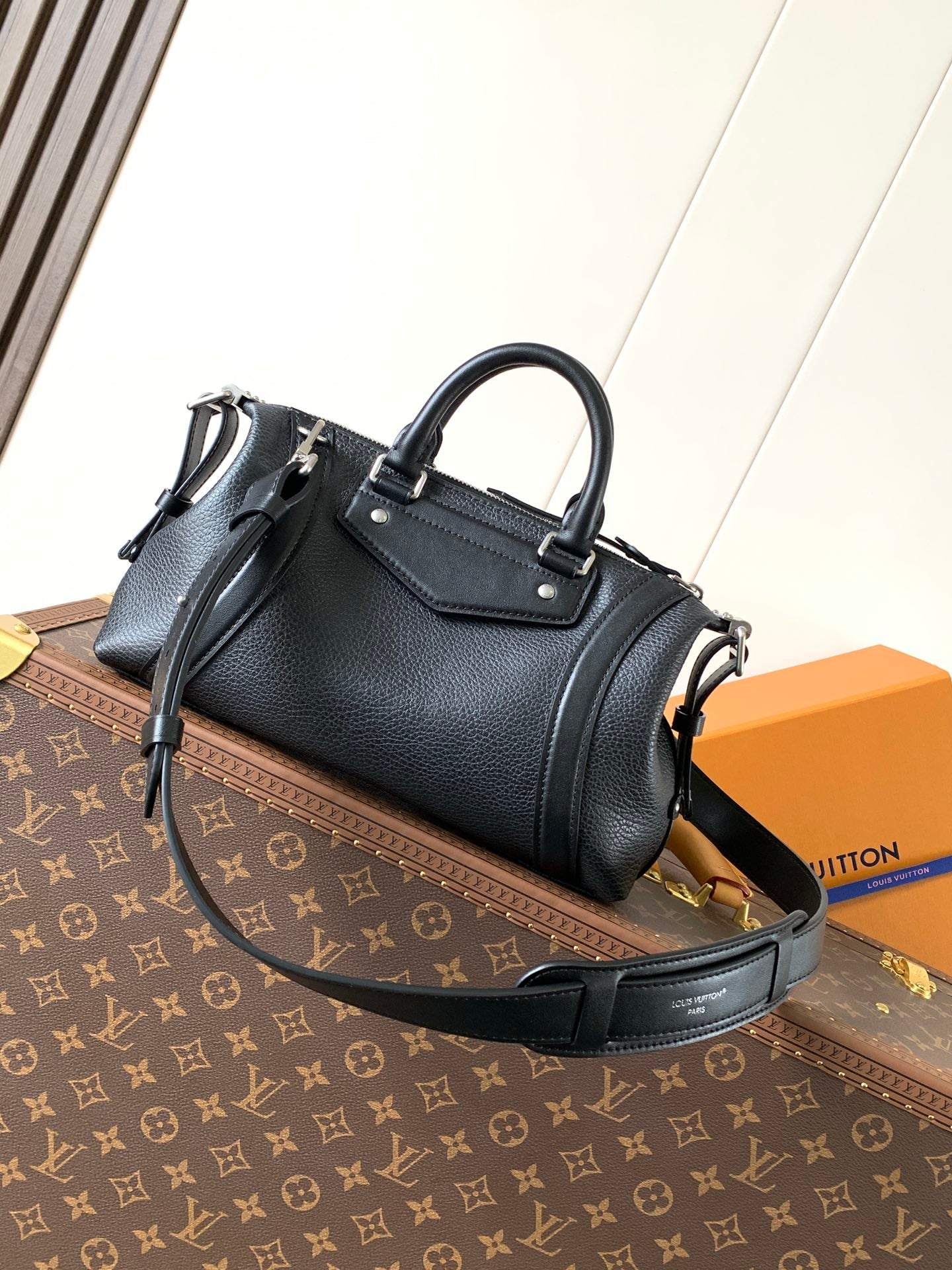 LV Nano LV Biker 30cm Black Sheepskin & Cowhide Metal