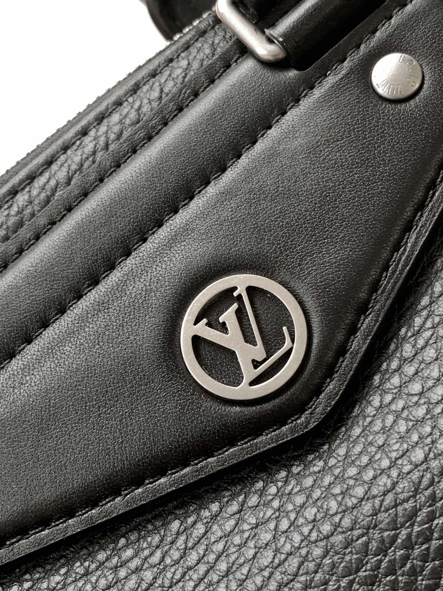 LV Nano LV Biker 38cm Black Sheepskin & Cowhide Metal