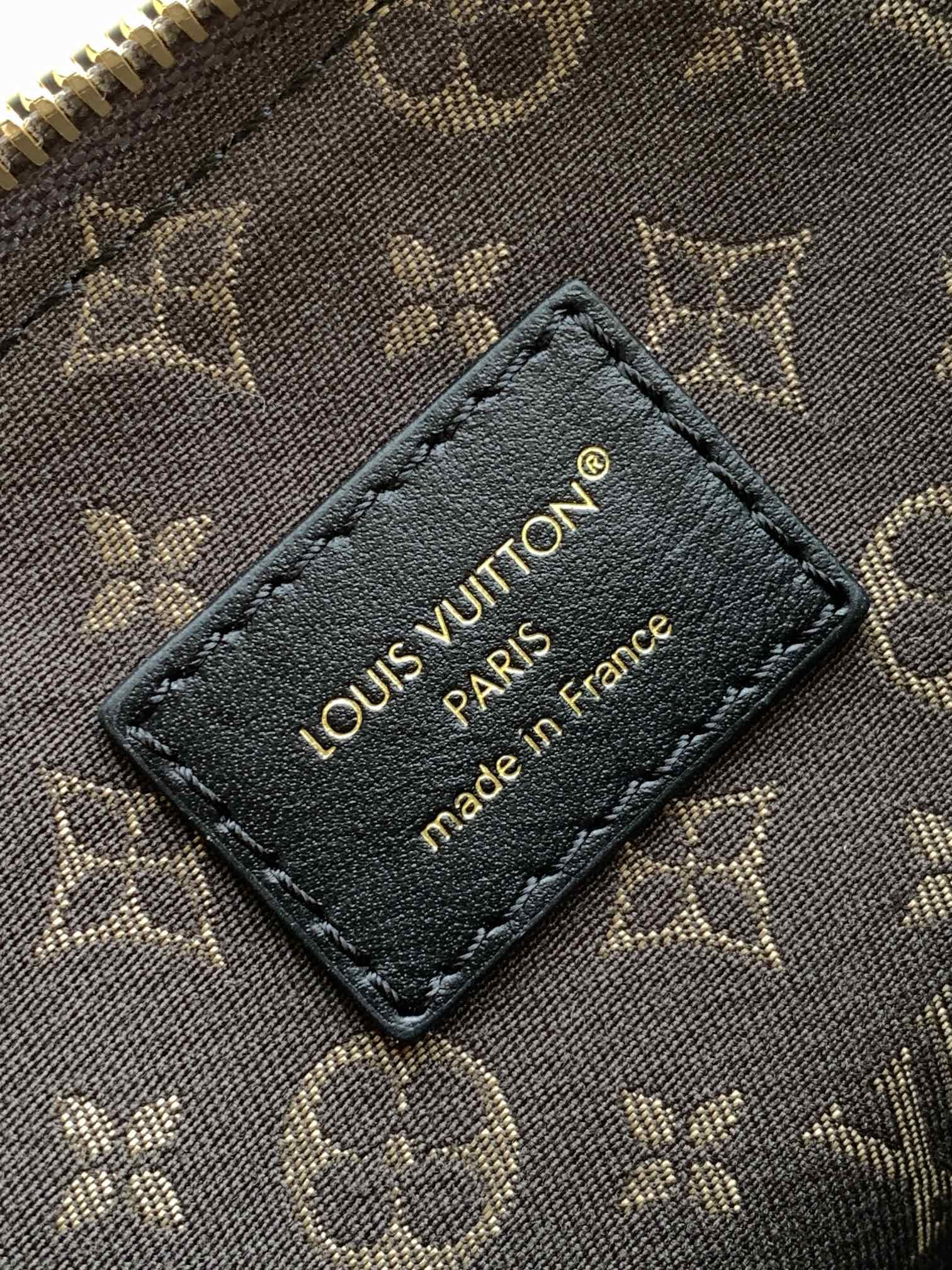 LV Nano LV Biker 30cm Black Light Gray Sheepskin & Cowhide Metal