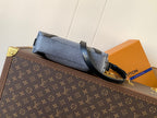 LV Nano LV Biker 23cm Black Light Gray Sheepskin & Cowhide Metal
