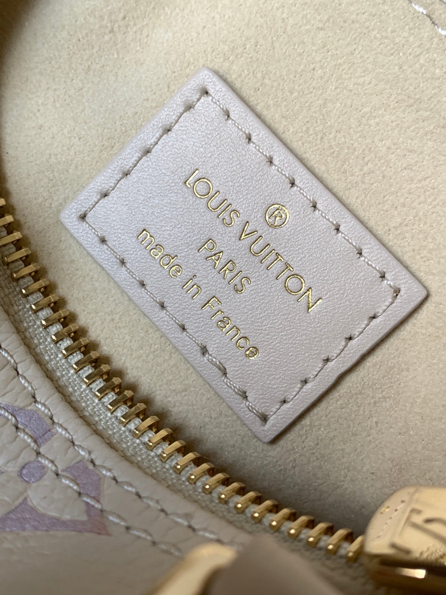 LV 25s Nano Speedy 16cm Dream Monogram Embossed Cowhide- Light GHW