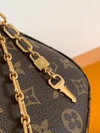 LV Catchy PM 24cm Brown Monogram Canvas & Cowhide