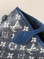 LV Neverfull Bag 31cm Blue Monogram Canvas