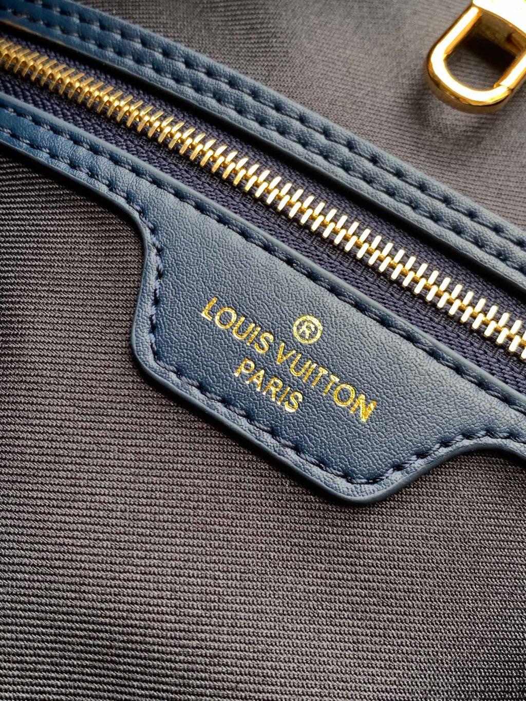 LV Neverfull Bag 31cm Blue Monogram Canvas