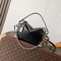 LV M25160 Side Trunk MM Bag 23.5 Black Caviar Calfskin& Cowhide HW