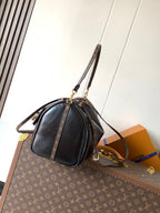 LV M26039 Express PM Handbag 26cm Black Cowhide GHW