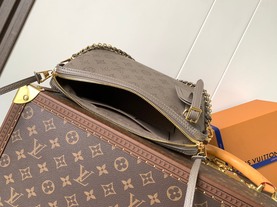LV M25904 Hand It All PM Taupe Perforated Mahina Calfskin