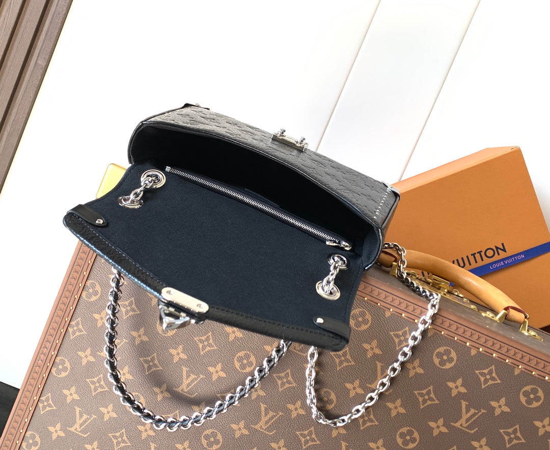 LV M28137 Trunkie Black Calfskin