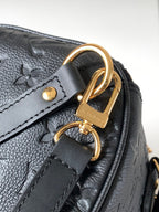 LV M47186 Speedy Soft 30 Black Monogram Empreinte Leather