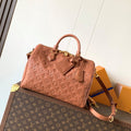 LV M28662 Speedy Soft 30 Camel Brown Monogram Empreinte Leather