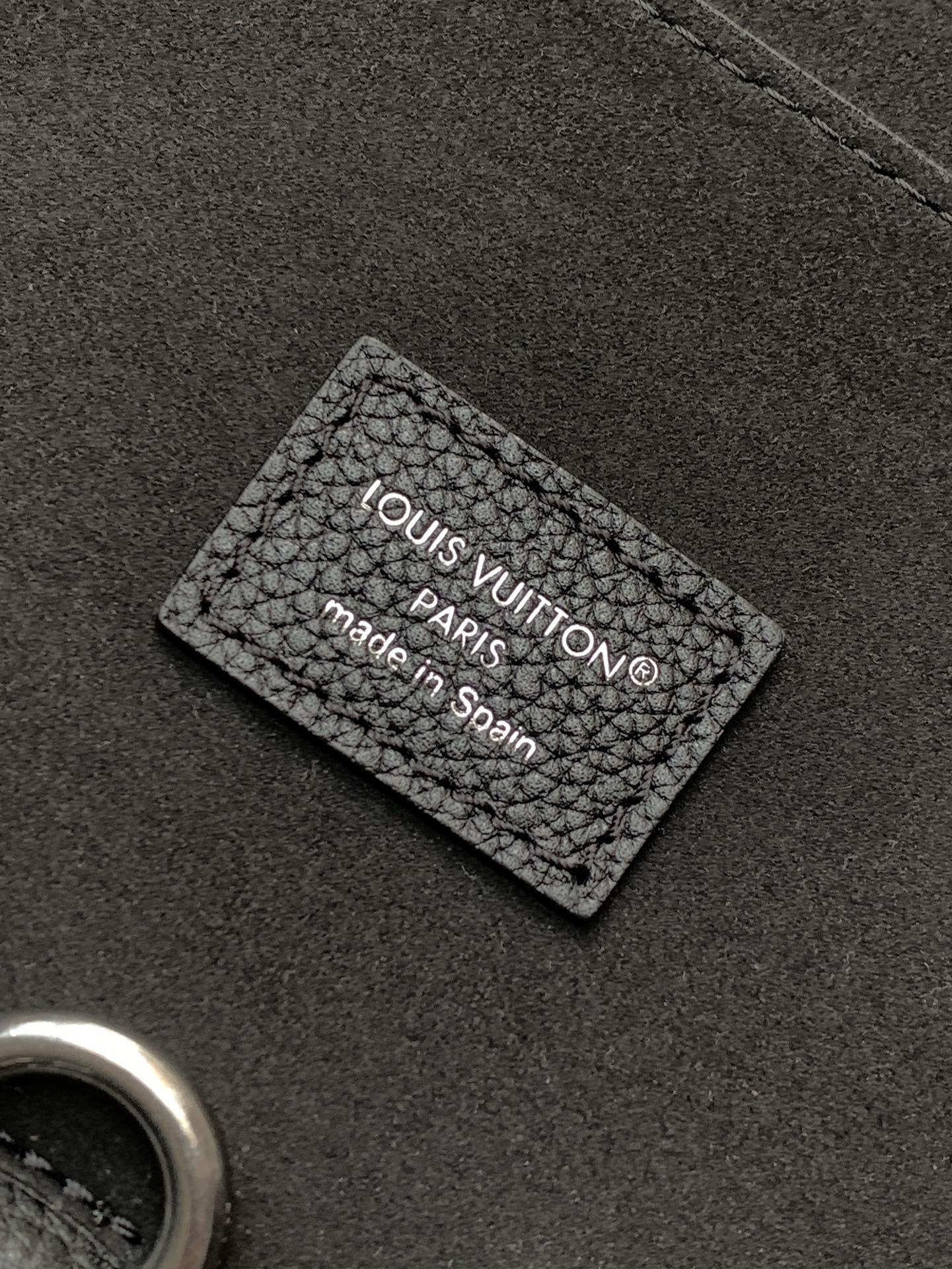 LV Steamer 30 Black Suede Leather