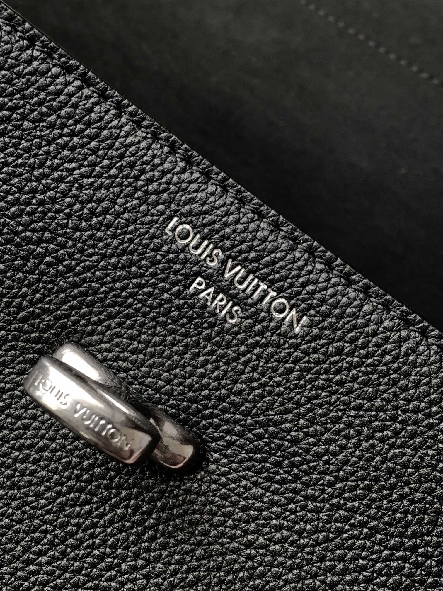LV Steamer 30 Black Suede Leather