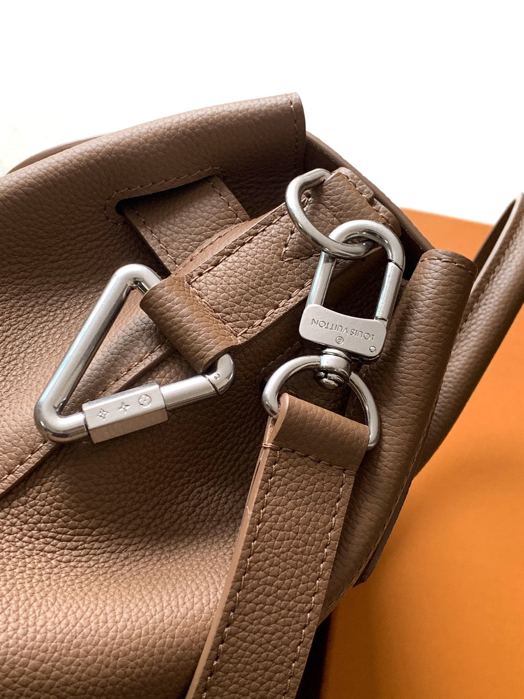 LV Steamer 30 Brown Suede Leather