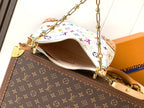 LV Boulogne PM Bag White Beige Monogram Canvas Cowhide 281679
