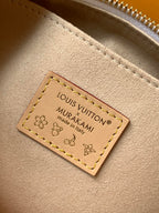 LV Boulogne PM Bag White Beige Monogram Canvas Cowhide 281679