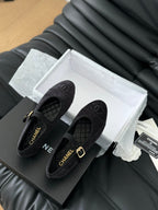 MARY JANE SHOES BLACK CORDUROY TWILL FABRIC