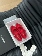 MARY JANE SHOES IN ROSE RED LAMBSKIN