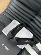 CLASSIC BALLET FLATS BLACK LAMBSKIN