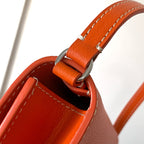 CHYPRE WALLET-POUCH 21 IN ORANGE GOYARDINE CANVAS AND CALFSKIN