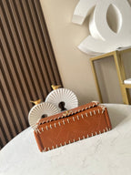 CHANEL 25S FLAP BAG 25 IN BROWN CALFSKIN WITH GOLD HARDWARE