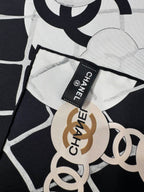 CHANEL 25S SCARF 90 IN CASHMERE SILK 737220