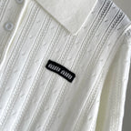 Miu 25 Polo T- Shirt White Wool 232683