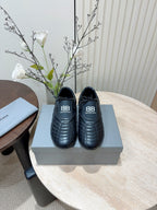 SOCCER SNEAKER IN BLACK QUILTED LAMBSKIN