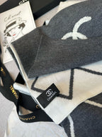 SCARF 180 CM IN MO GRAY MIX WHITE CASHMERE 401970