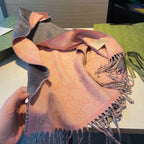 SCARF IN MO GRAY AND LIGHT PINK WOOL 405143