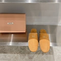 Mules Slippers Copper Color Lambskin