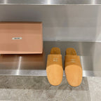 Mules Slippers Copper Color Lambskin