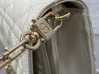 MY CD 24 TOP HANDLE BAG WHITE LAMBSKIN