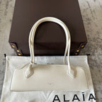 LE TECKEL MEDIUM BAG 32 IN WHITE GOATSKIN