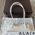 LE TECKEL SMALL BAG 27 IN WHITE GOATSKIN