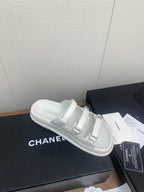 DAD SANDAL IN WHITE LAMBSKIN MULE