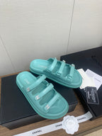 DAD SANDAL IN SKY BLUE LAMBSKIN MULE
