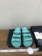 DAD SANDAL IN SKY BLUE LAMBSKIN MULE