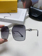 OVERSIZED BAGUETTE SQUARE FRAME SUNGLASSES 562043 IN METAL
