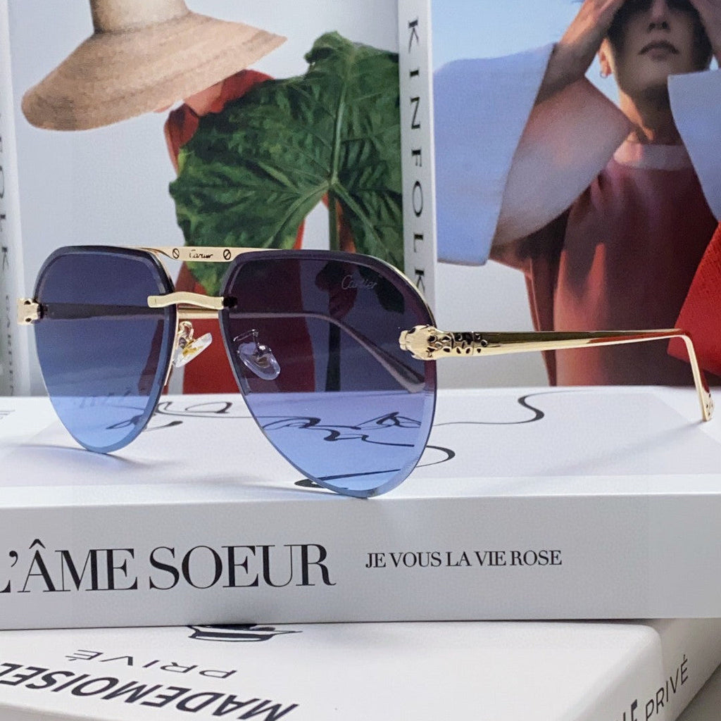 PANTHÈRE AVIATOR FRAME SUNGLASSES 562065 IN METAL