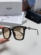 TRIOMPHE SUNGLASS 497818 IN SILVER METAL LIGHT BROWN LENSES