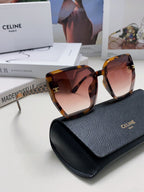 TRIOMPHE SUNGLASS 497830 IN HAVANA ACETATE EMBOSSED LOGO